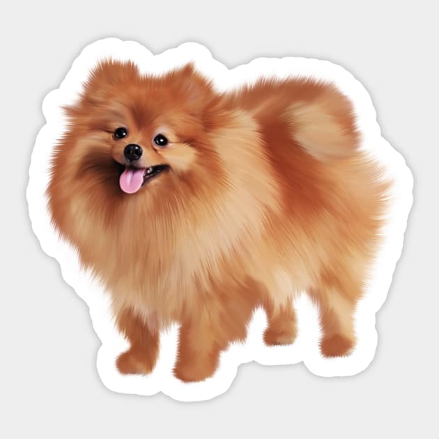 Pomeranian Dog, Love Pomeranians, Dog Lover Sticker by logiamerch